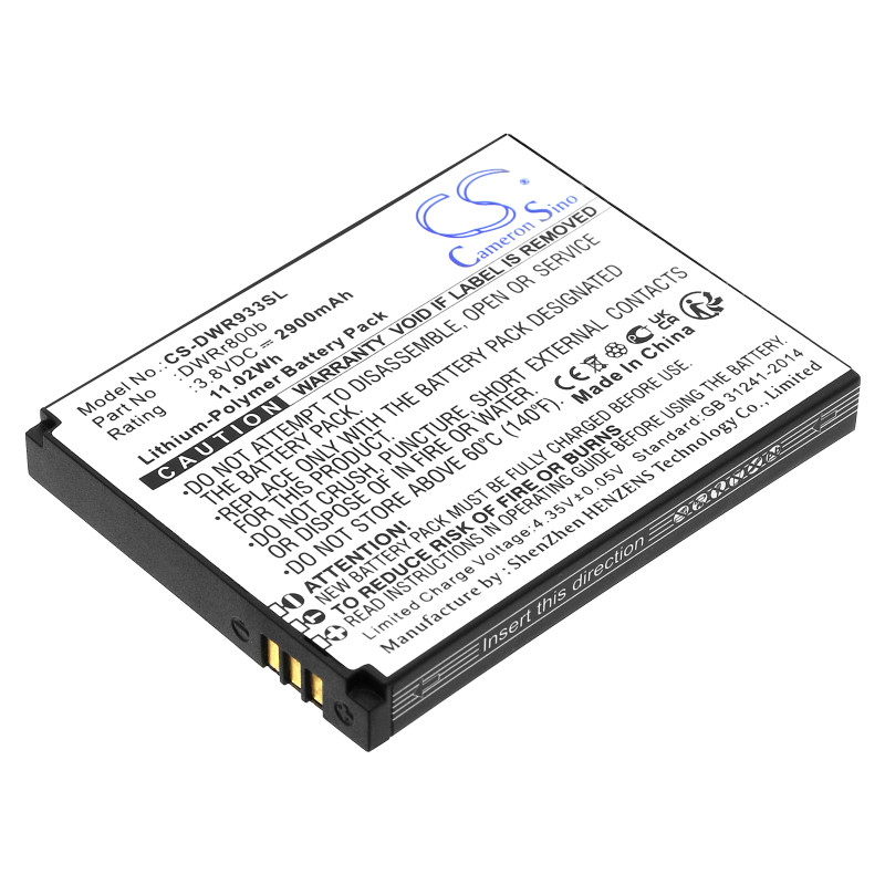 D-Link DWR-933 B1 / DWRr800b 2900mAh 11.02Wh Li-Polymer 3.8V (Cameron Sino)