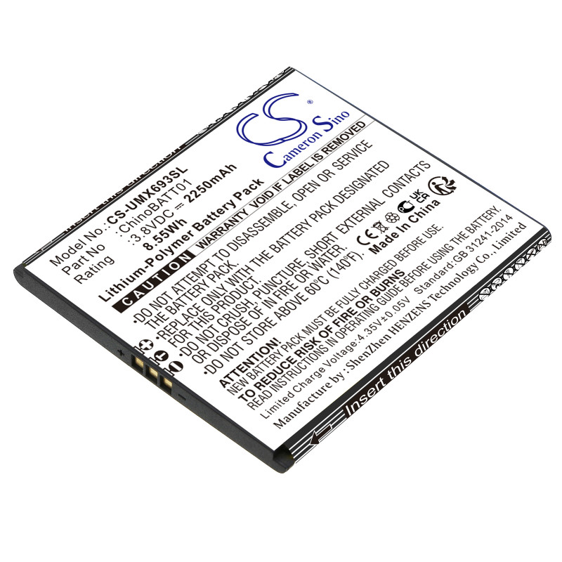 UMX Unimax U693CL / ChinoBATT01 2250mAh 8.55Wh Li-Polymer 3.8V (Cameron Sino)