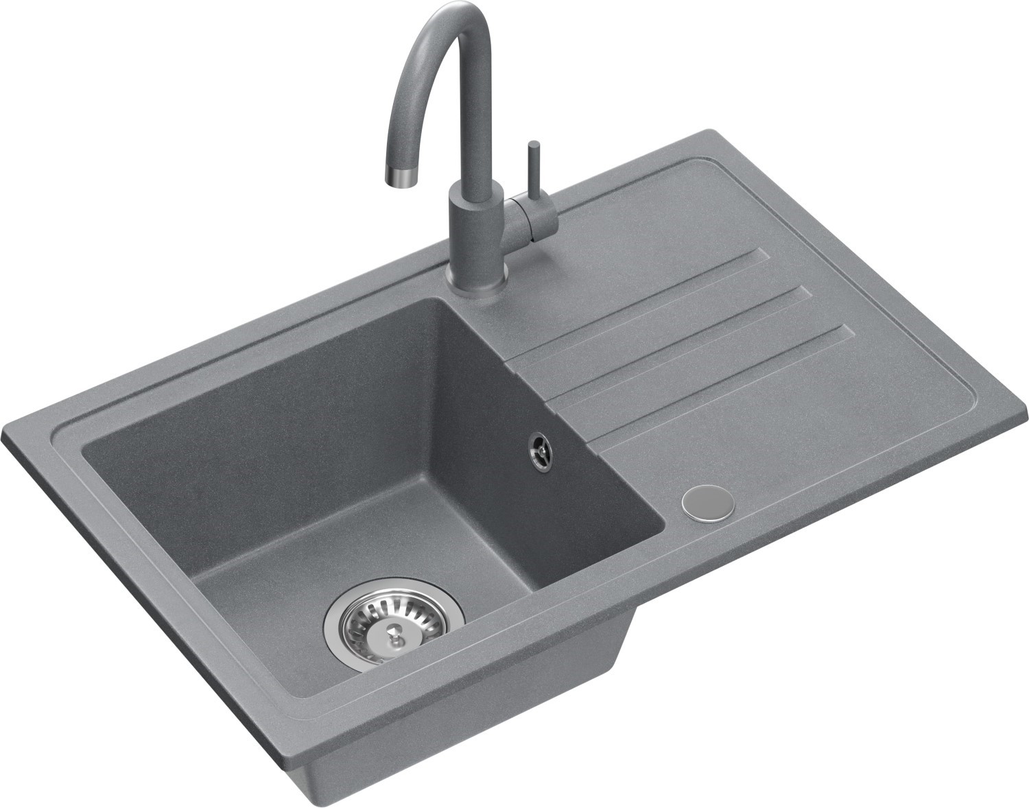 Zestaw QUADRON BEN 111 + KATE szary (SILVER STONE) + SYFON z ZAŚLEPKĄ