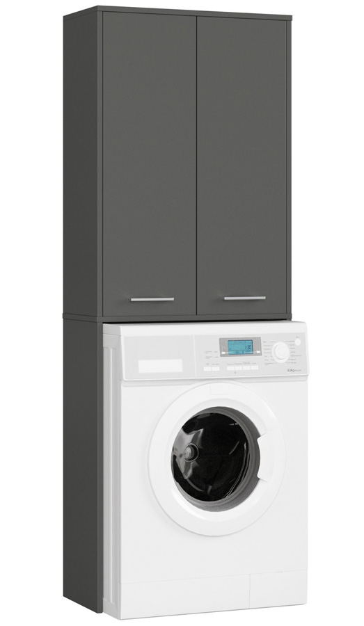 Grafitowa Szafka Łazienkowa Nad Pralkę B5-N25