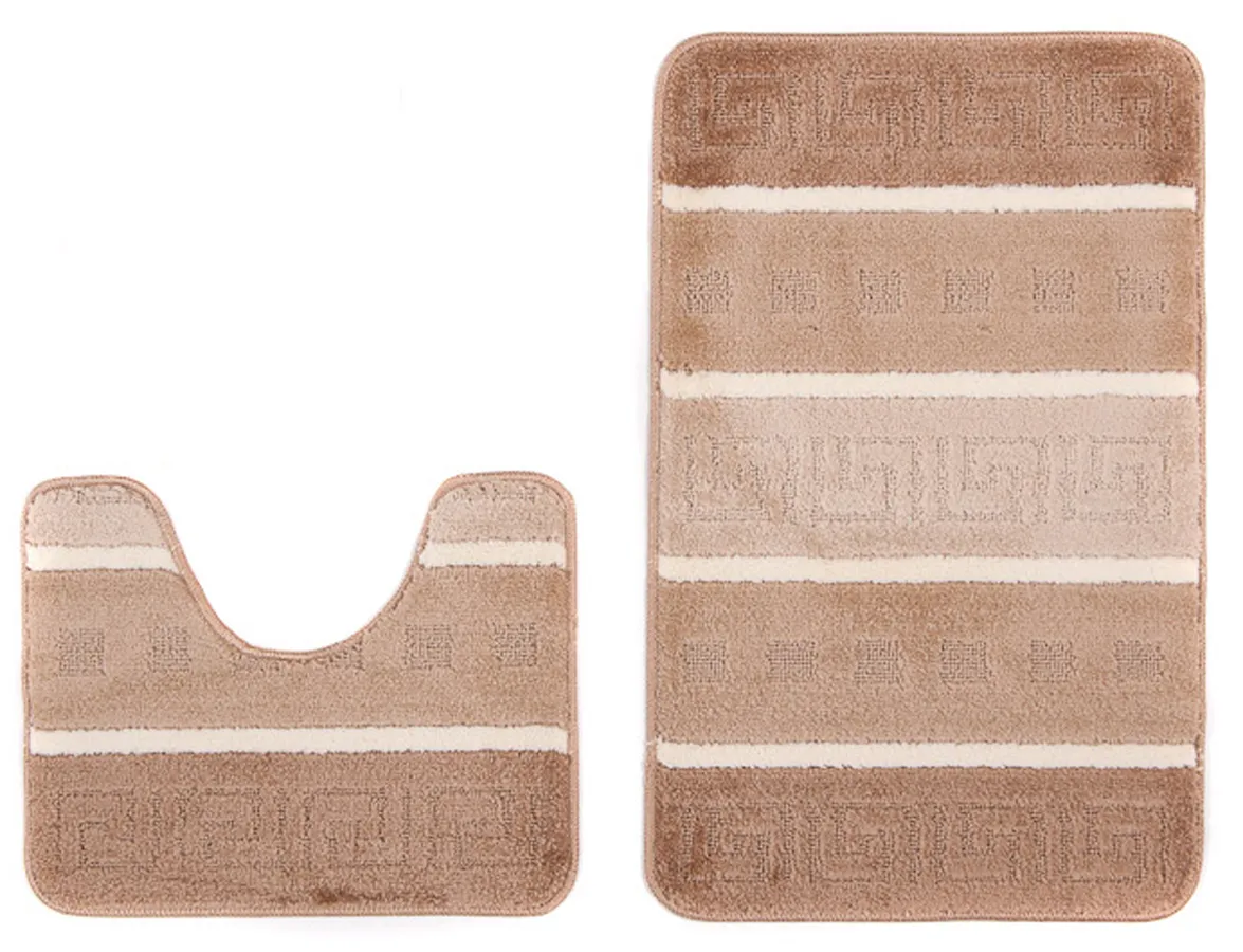 Komplet eleganckich dywaników łazienkowych w stylowy wzór B6-L55