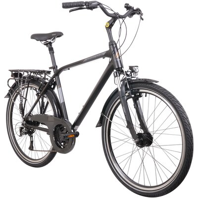 Rower trekkingowy INDIANA X-Road 3.0 D17 26 cali damski Czarno-fioletowy