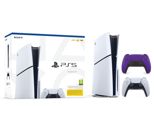 Sony PlayStation 5 Slim D Chassis PS5 1TB z napędem + Dodatkowy Pad Fioletowy