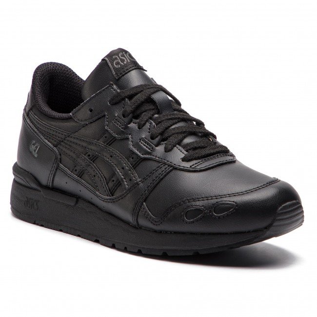 Buty Dziecięce ASICS Sneakersy Czarne Sportowe Czarne Skórzane Wygodne Lekkie Modne Stylowe 31,5