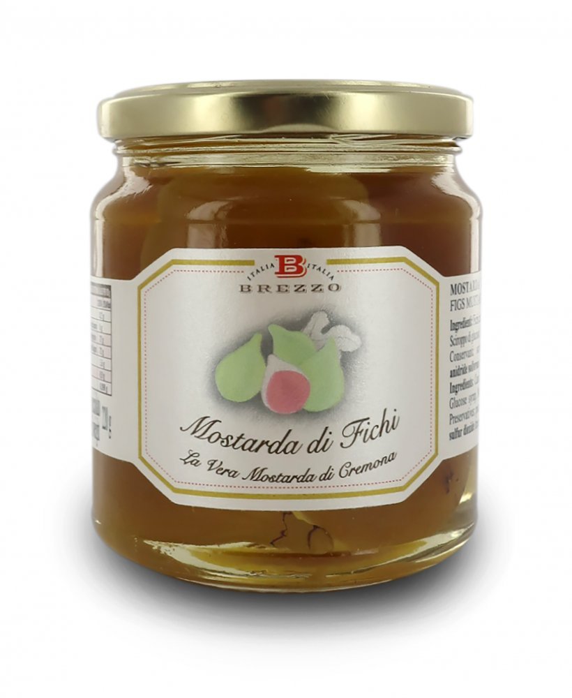 Słodka pikantna Mostarda z kandyzowanych fig, 380 g / Brezzo