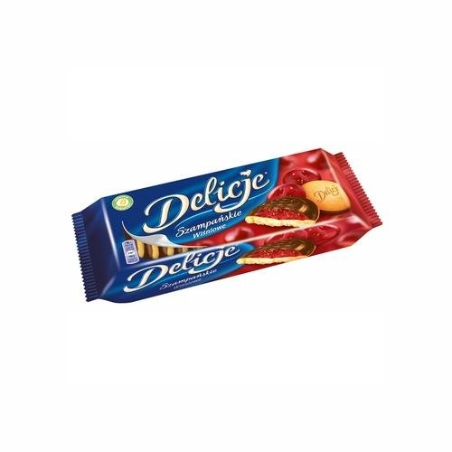 Delicje szampanśkie wiśniowe 147g 6szt