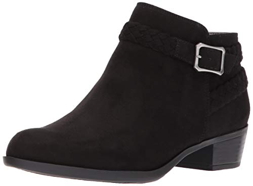 LifeStride Damskie botki Adriana Ankle Bootie, czarne Micro, 38,5 EU