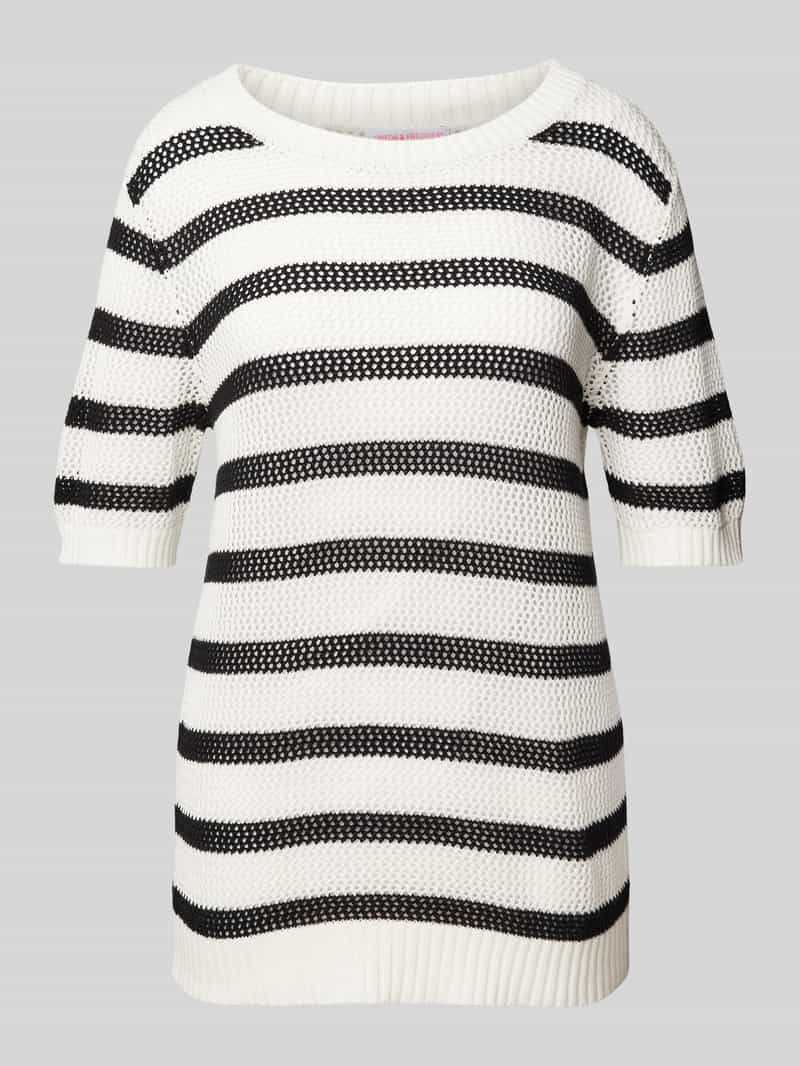 Sweter z dzianiny w paski