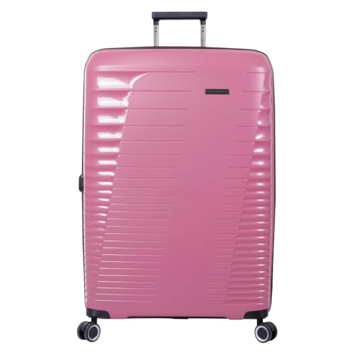 Totto - walizka sztywna - Traveler - Duża walizka - Deco Rose - Różowy - System rozszerzalny - System TSA - Podszewka poliestrowa, Różowy, TRAVEL