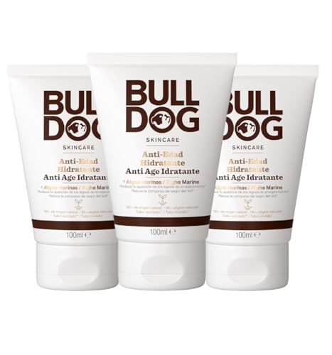 BULLDOG 3 x 100 ml krem nawilżający przeciw starzeniu się dla mężczyzn, 3 x 100 ml