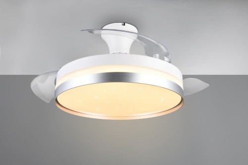 Lindberg lampa sufitowa z wentylatorem i pilotem 1xLED/35W biała/tytanowa R67382187