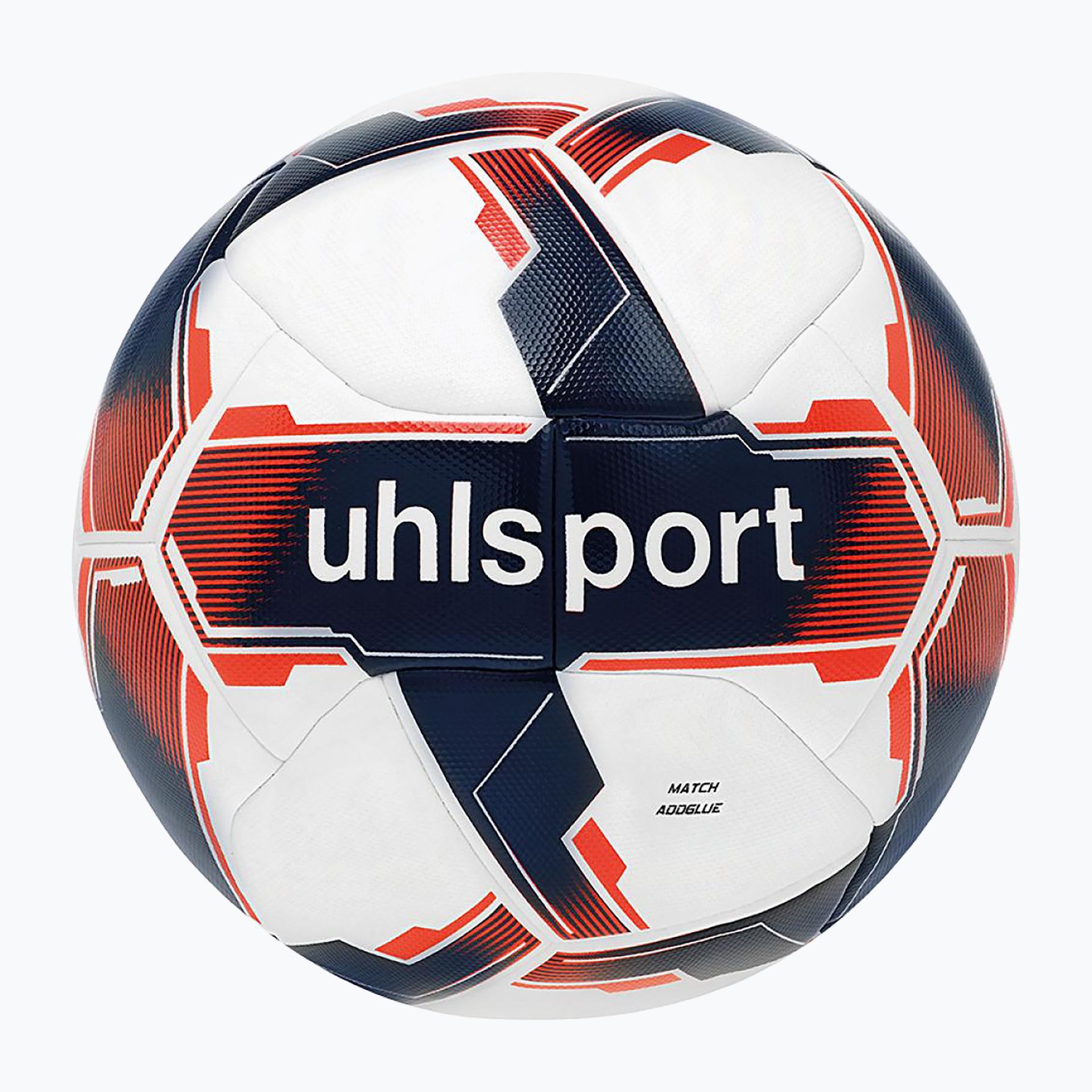 Piłka do piłki nożnej uhlsport Match Addglue white/navy/fluo red rozmiar 5