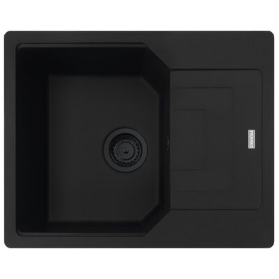 Franke Urban UBG 611-62 GSC Zlewozmywak granitowy jednokomorowy 62x50 cm czarny mat 114.0697.753