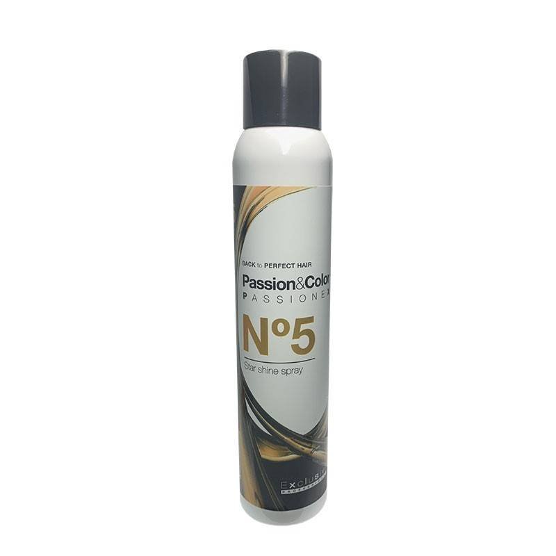 Passionex Passion&color Star Shine Spray No. 5, Spray Nabłyszczający, Przecie Elektryzowaniu Się Włosów, 250ml