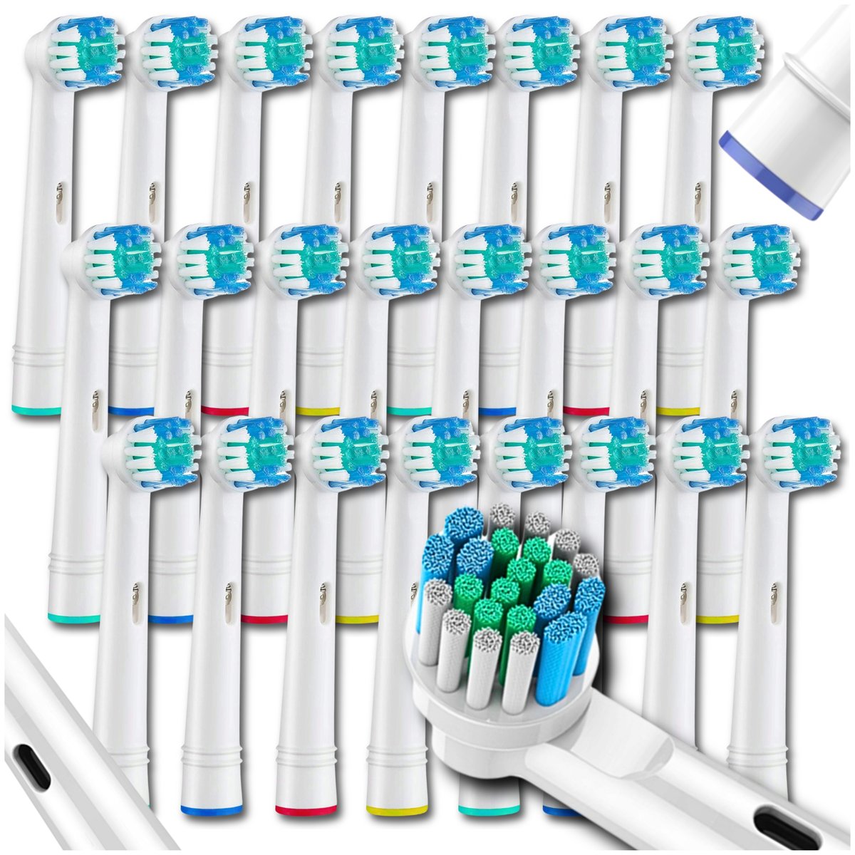 24x KOŃCÓWKI DO SZCZOTECZKI ORAL B BRAUN ELEKTRYCZNEJ ZESTAW ORALB UNIWERSALNE