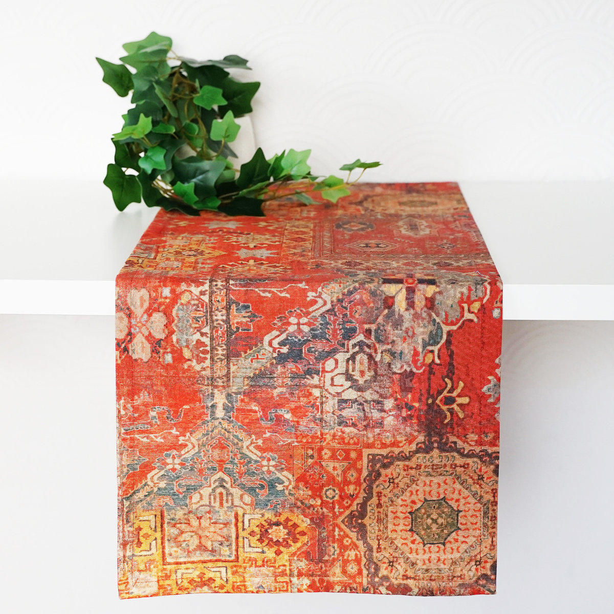 Orientalny Bawełniany Bieżnik stylizowany na turecki kilim 200cm
