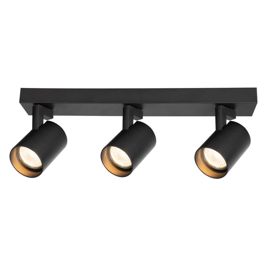 Liniowa lampa sufitowa w kolorze czarnym, 3 spoty ML0681 z serii VOLF