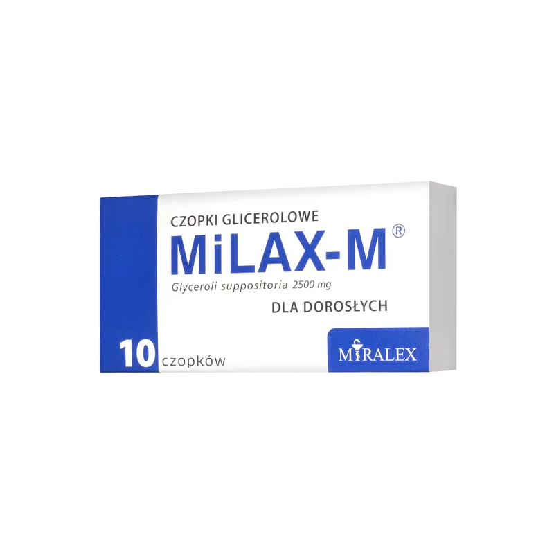 Milax-M 2500 mg, czopki glicerolowe dla dorosłych, 10 sztuk