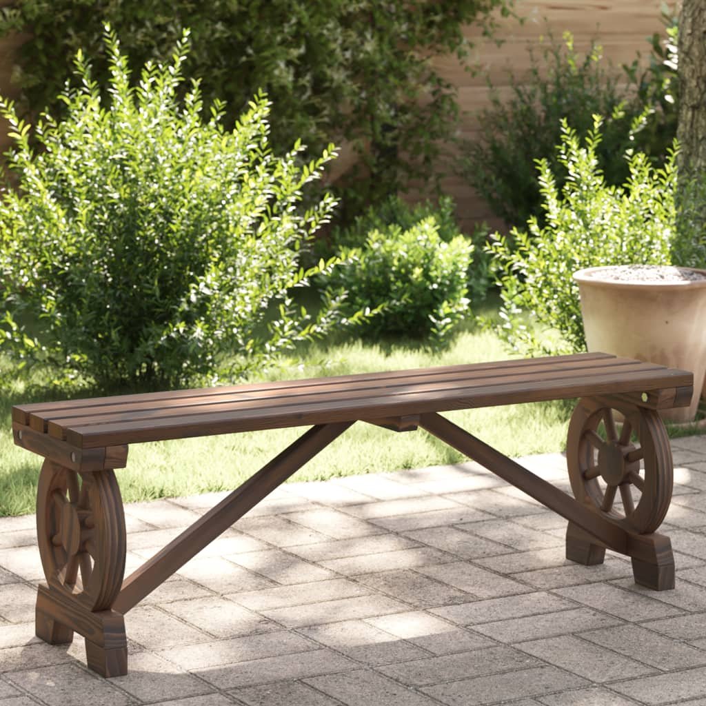vidaXL Ławka ogrodowa, 115 cm, lite drewno jodłowe