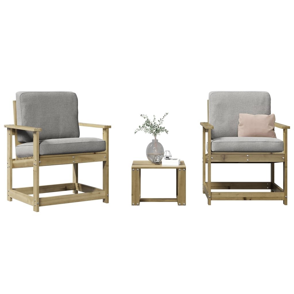 vidaXL 3-cz. zestaw mebli ogrodowych, impregnowane drewno sosnowe