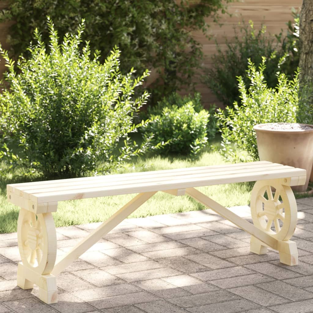 vidaXL Ławka ogrodowa, 115 cm, lite drewno jodłowe