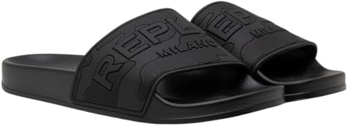 Replay Męskie kapcie UP GRAVEN 003 Black, 41 EU, 003 Black, 41 EU