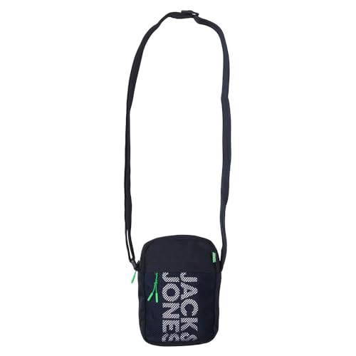 Jack & Jones męska torba na ramię JACASHFORD Mesh, granatowa marynarka/szczegóły: Island Green, Navy Blazer/Szczegóły: island Green