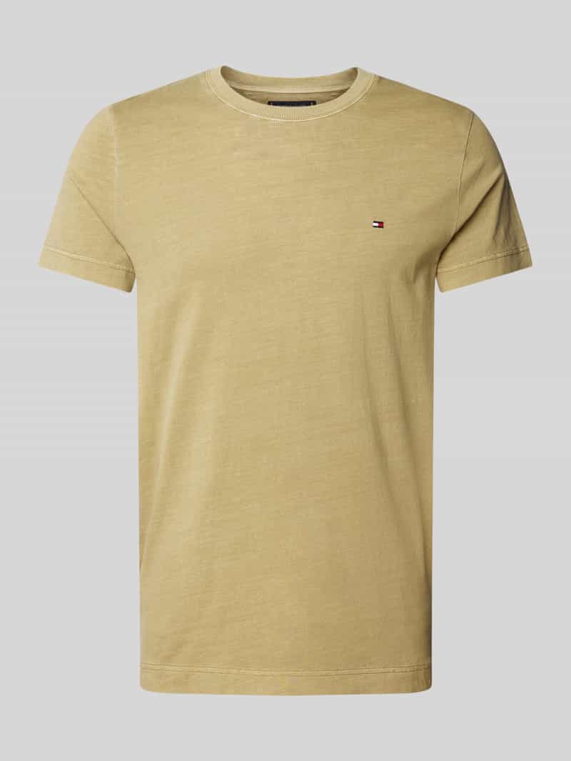 T-shirt z wyhaftowanym logo