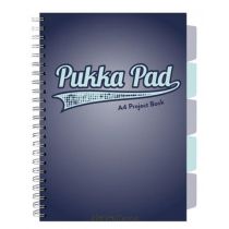 Kołozeszyt Pukka Pad A4 Project Book Navy kratka