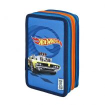 Cass film Potrójny piórnik z wyposażeniem Hot Wheels