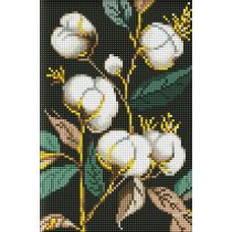 Ideyka Diamentowa mozaika - Śnieżnobiała bawełna 20x30cm