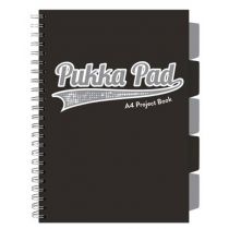 Kołozeszyt Pukka Pad A4 Project Book Black & Grey kratka