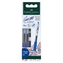 Faber-Castell Długopis automatyczny żelowy fast gel0,7 mm niebieski 2 szt. + wkład