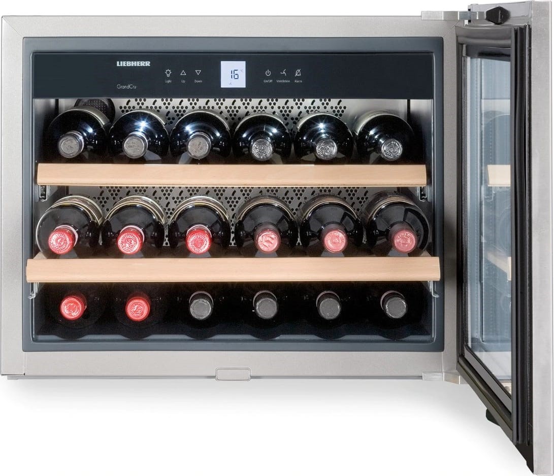 Winiarka do zabudowy LIEBHERR WKEes 553 Grand Cru 1 strefa, 18 butelek