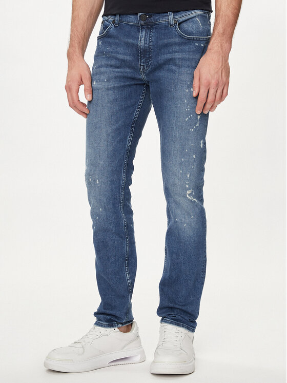 KARL LAGERFELD Jeansy 265801 542832 Granatowy Slim Fit