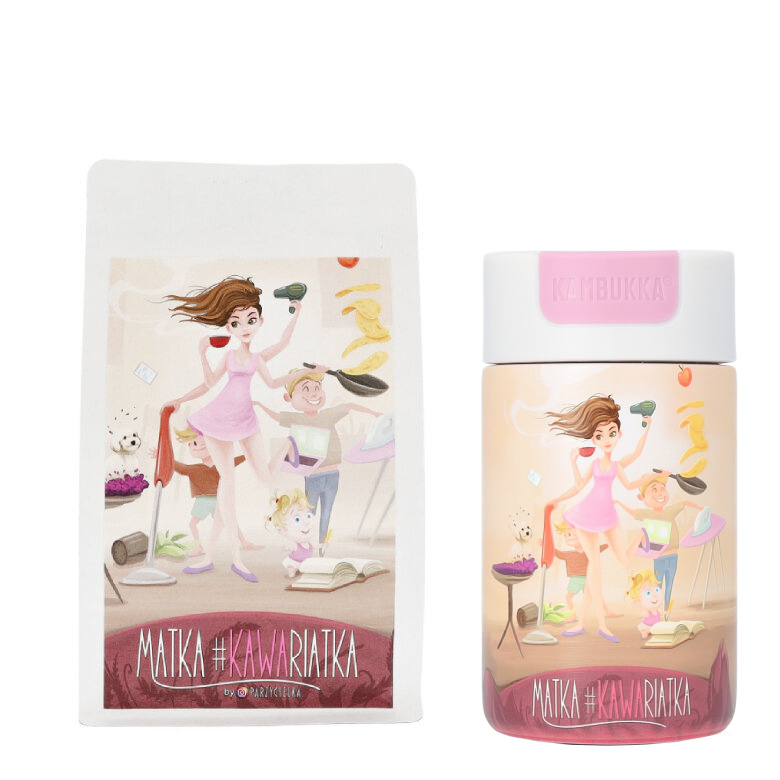ZESTAW - Kawa ziarnista Kawariatka 250g + kubek termiczny 330 ml