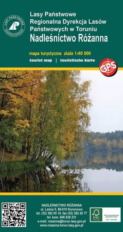 Laminowana mapa Nadleśnictwo Różanna