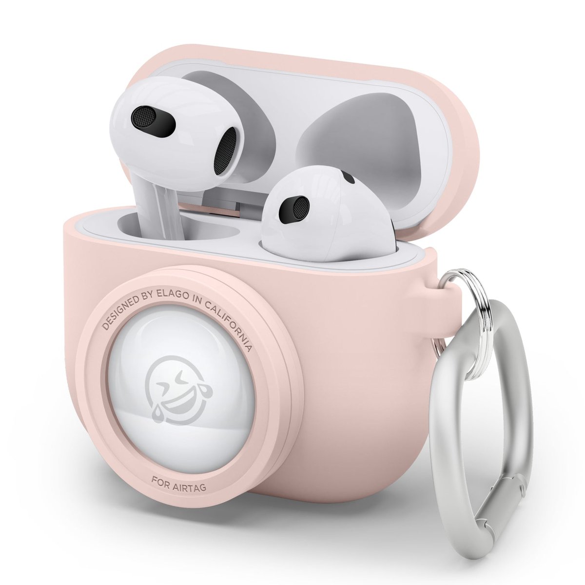 ELAGO Etui na AirPods 3 z miejscem na AirTag, Snapshot Case, Sand Pink