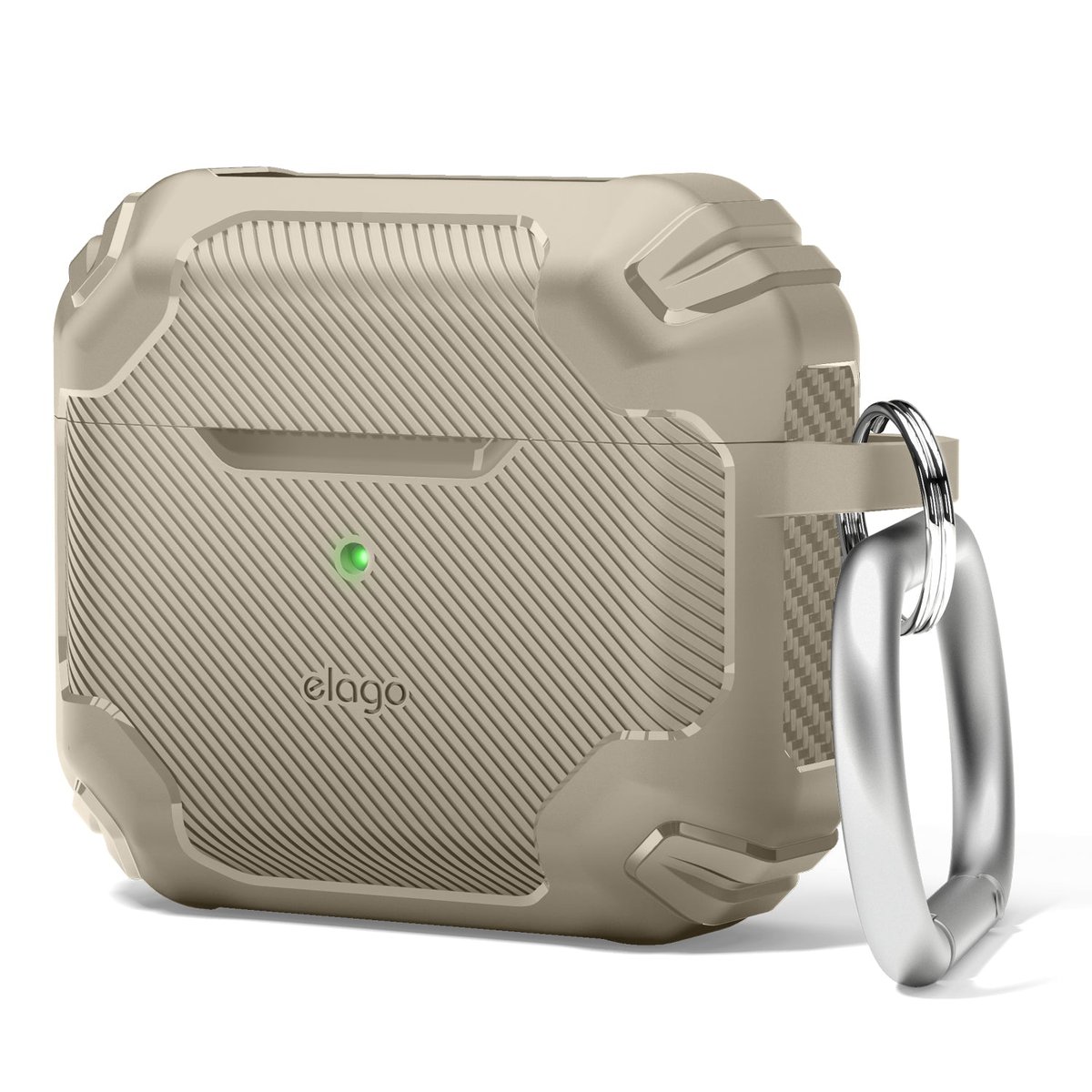 ELAGO Wytrzymałe Etui do AirPods 3, Solid Armor Case, Sand