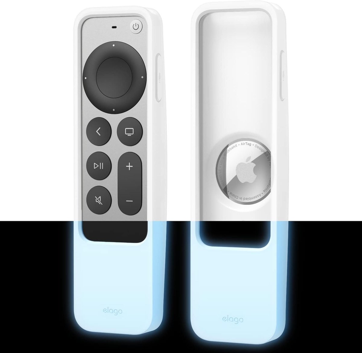 ELAGO Etui na Pilota Apple TV Siri Remote i AirTag R5, Nightglow Blue