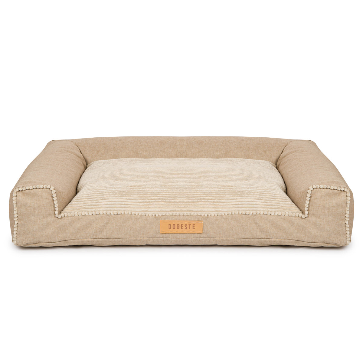 Legowisko dla psa beżowe + sztruks XL