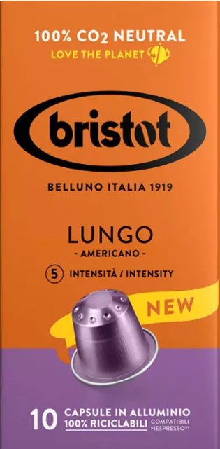 KAPSUŁKI DO NESPRESSO BRISTOT LUNGO AMERICANO 10SZT.