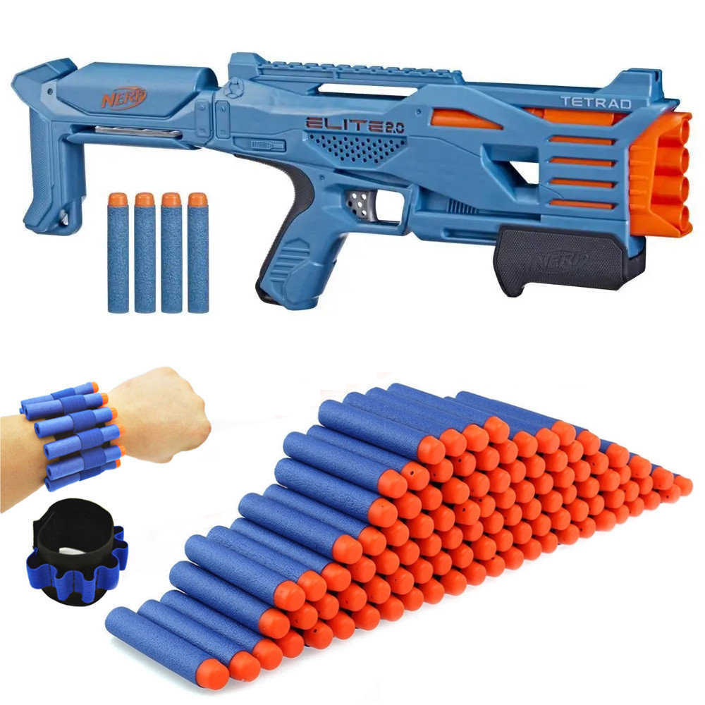 Nerf Elite 2.0 Tetrad QS-4 F5026 + Opaska + 50 Strzałek