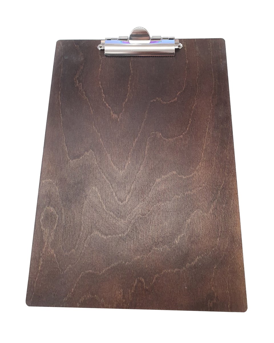Clipboard podkładka A4 klipem drewniana ORZECH