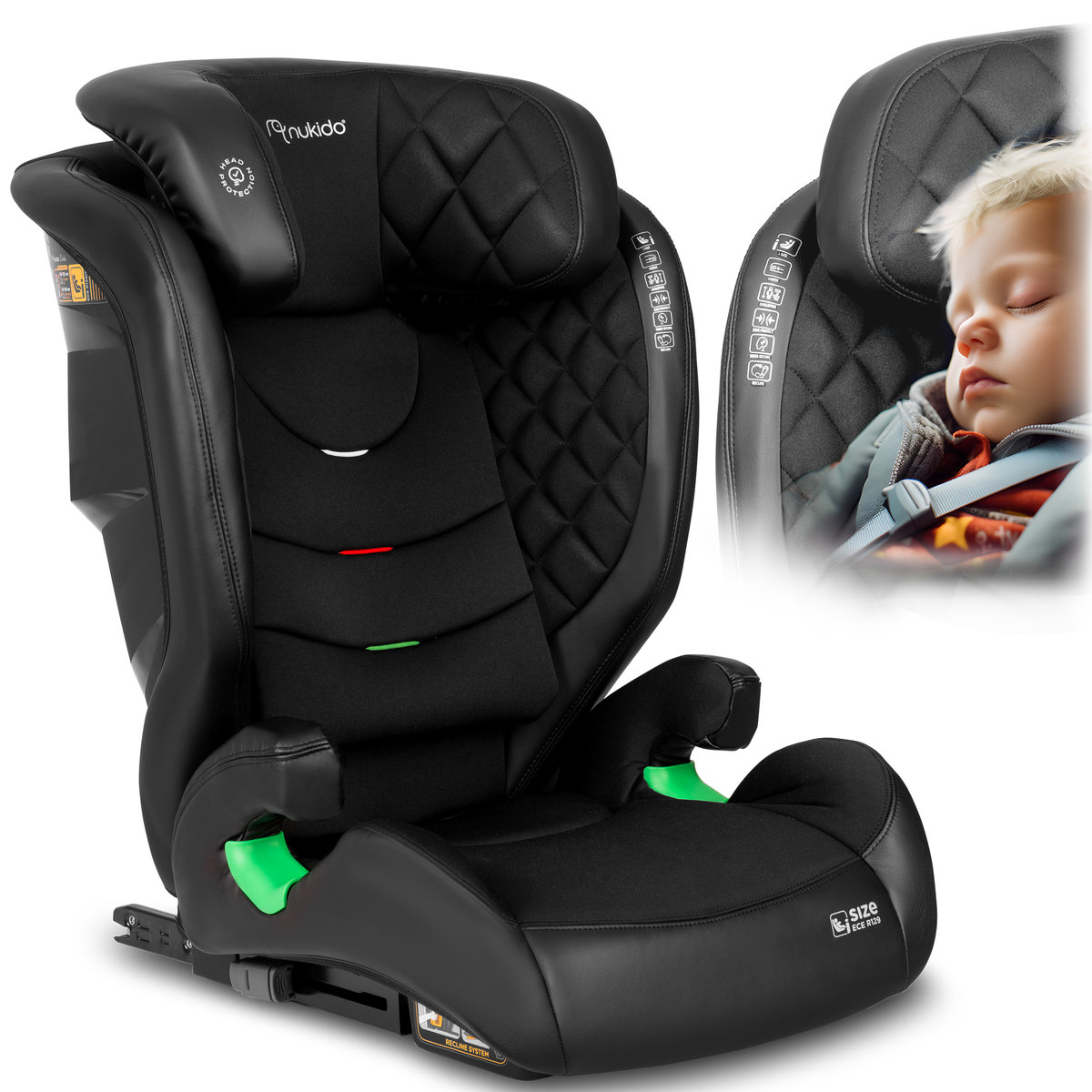 Fotelik samochodowy dla dzieci 15-36kg ISOFIX Nukido Louis I-SIZE