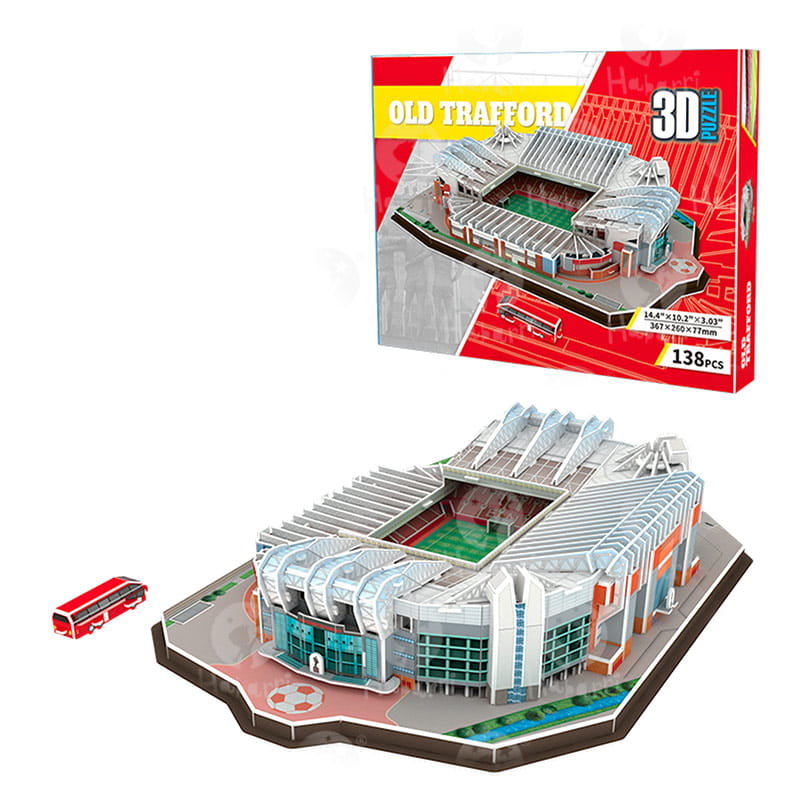 Stadion piłkarski - OLD TRAFFORD - FC Manchester United - Puzzle 3D 138 elementów