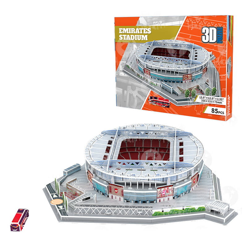 Stadion piłkarski - EMIRATES - FC Arsenal Londyn - Puzzle 3D 85 elementów