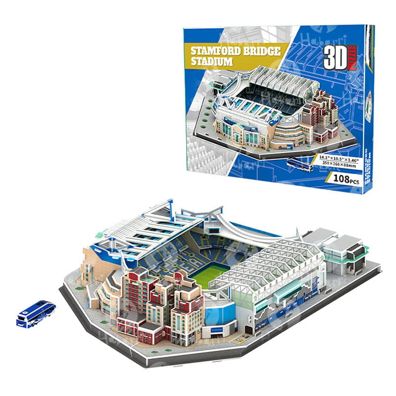 Stadion piłkarski - STAMFORD BRIDGE - FC Chelsea - Puzzle 3D 108 elementów