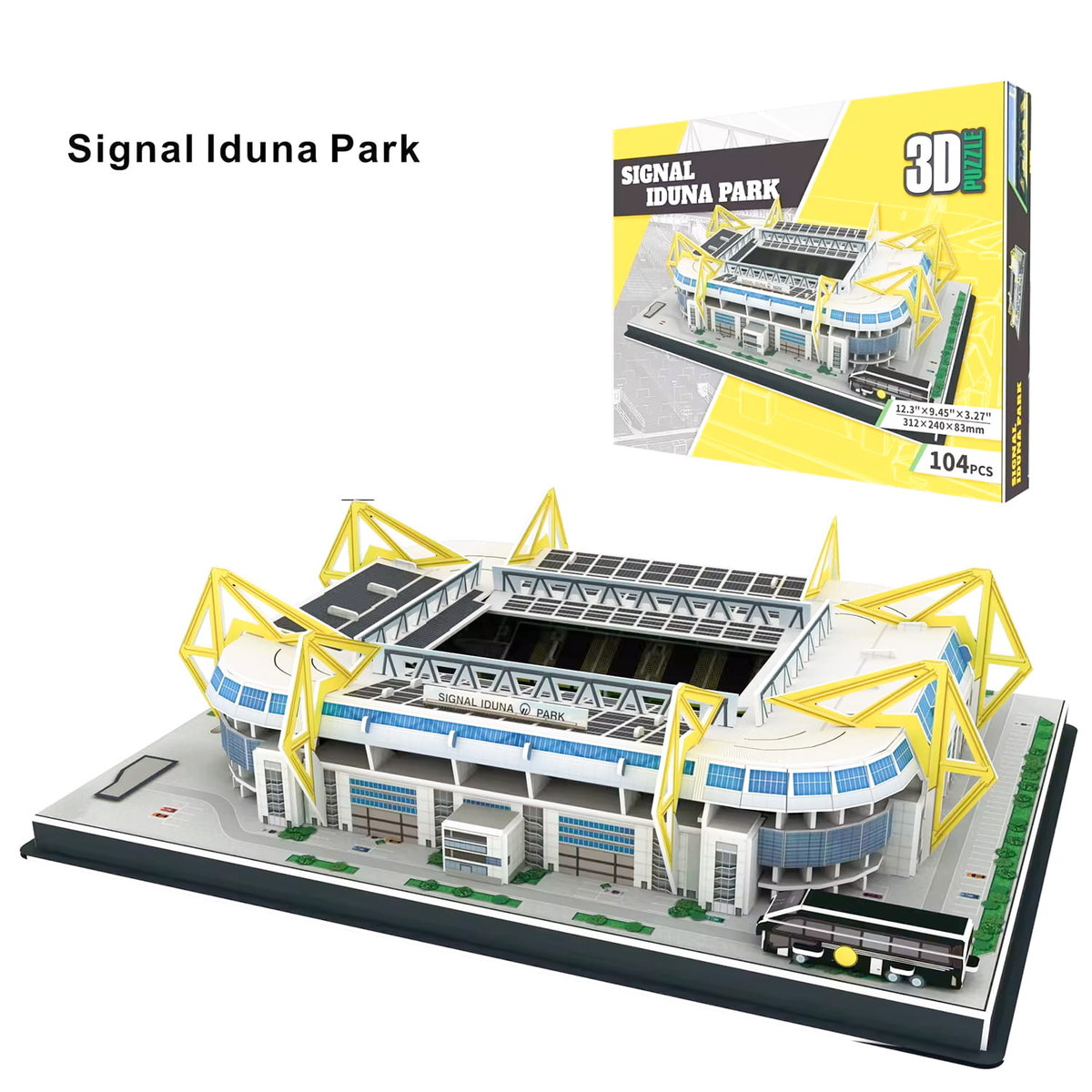 Stadion piłkarski - SIGNAL IDUNA PARK - FC Borussia Dortmund - Puzzle 3D 104 elementy