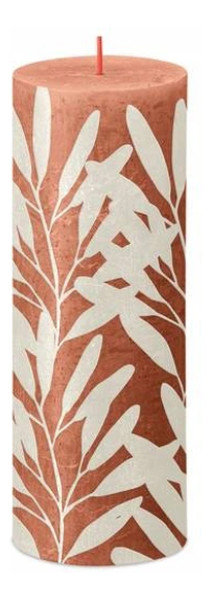 Bolsius Świeca pieńkowa Rustic Silhouette Rdzawy Różowy+Szałwia